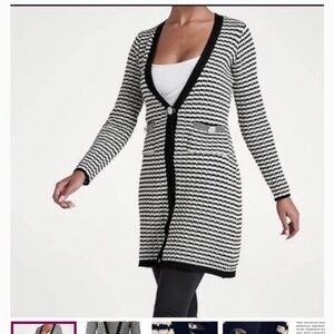 VENUS Monochrome Long Cardigan